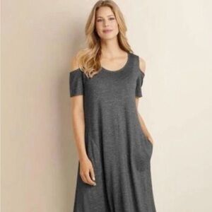 Soft Surroundings Heather Gray Maxi Dress